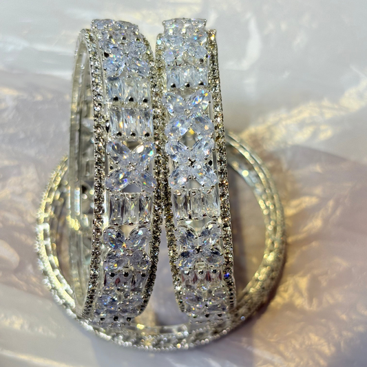 crystal butterfly kada bangles 💎🌟 pack of 2